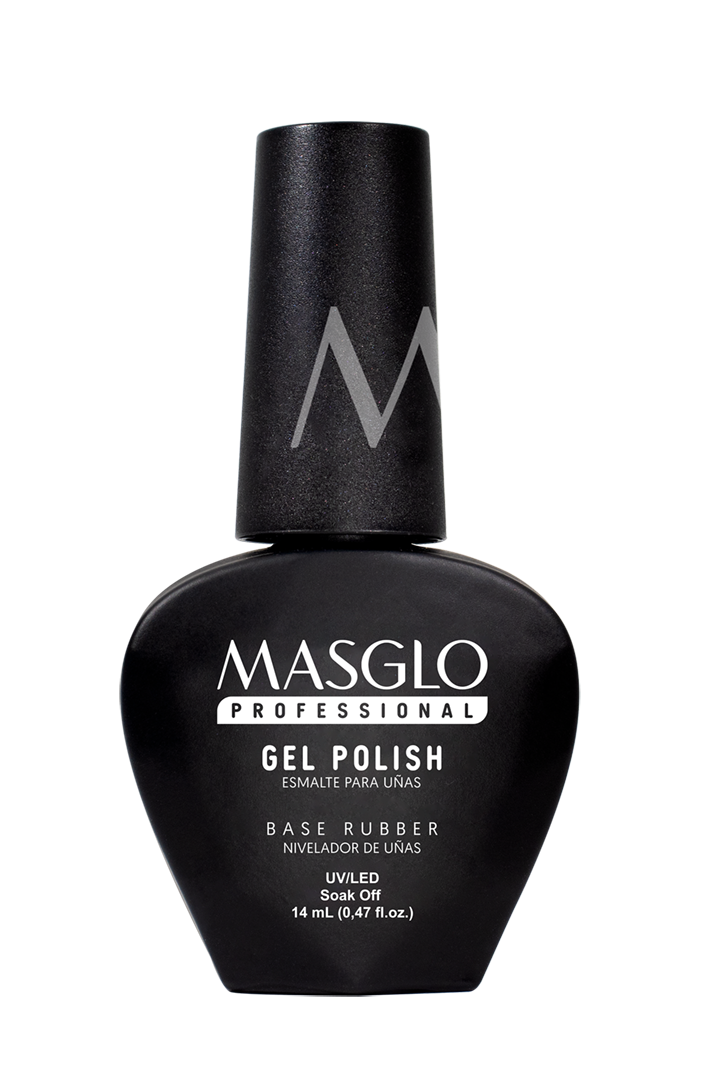 BASE RUBBER SEMIPERMANENTE MASGLO PROFESSIONAL GEL POLISH 14 ML TRASLÚCIDO - GAMA TRASLUCIDO