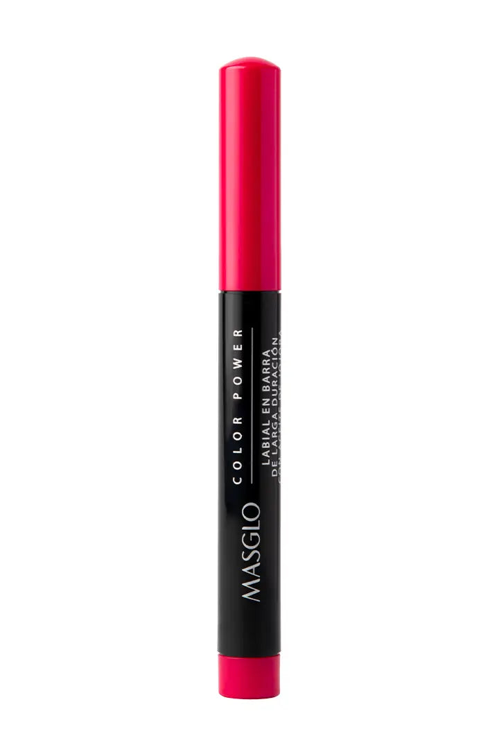 COLOR POWER - LABIAL DE LARGA DURACIÓN CON ACEITE DE JOJOBA MASGLO COSMETICS 1.4 GR - GAMA ROSA SEXY