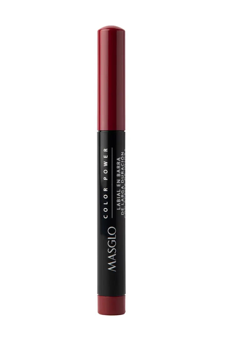 COLOR POWER - LABIAL DE LARGA DURACIÓN CON ACEITE DE JOJOBA MASGLO COSMETICS 1.4 GR - GAMA ROJO QUERENDONA