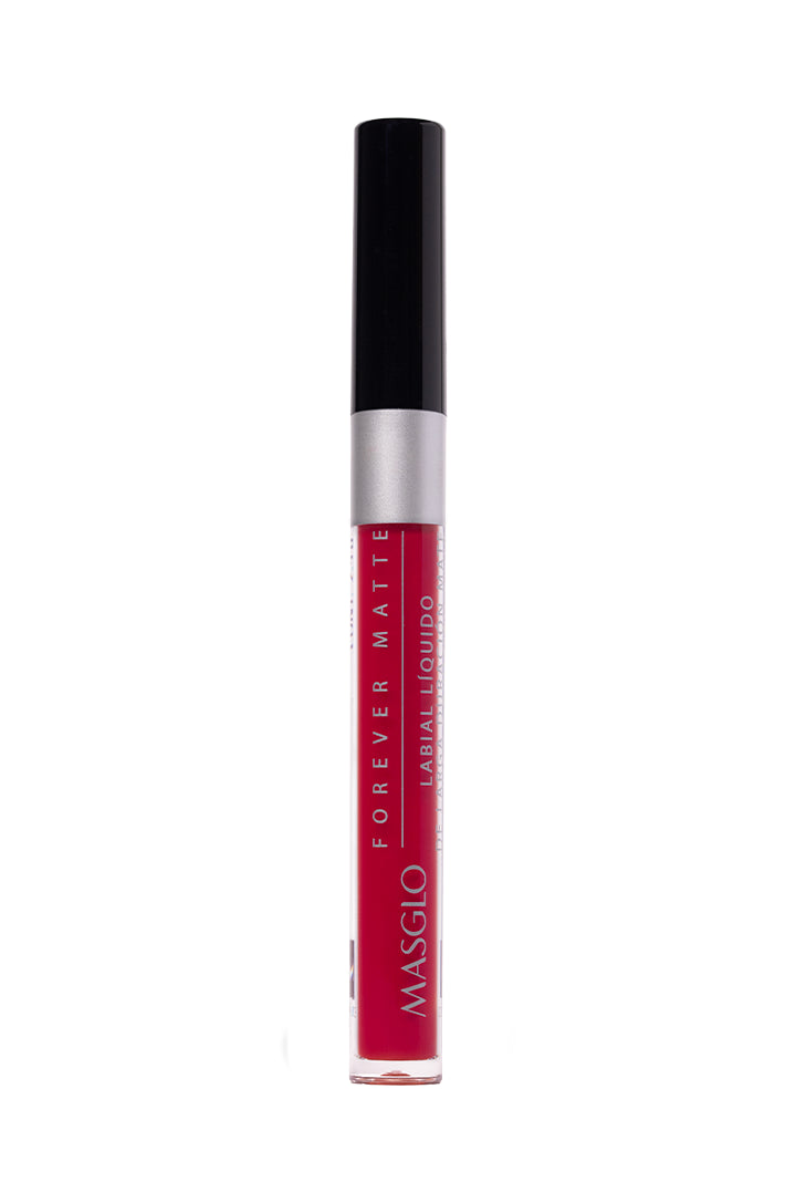 FOREVER MATTE - LABIAL LÍQUIDO DE LARGA DURACIÓN MATE MASGLO COSMETICS 2.5 GR - GAMA ROJO CONECTADA