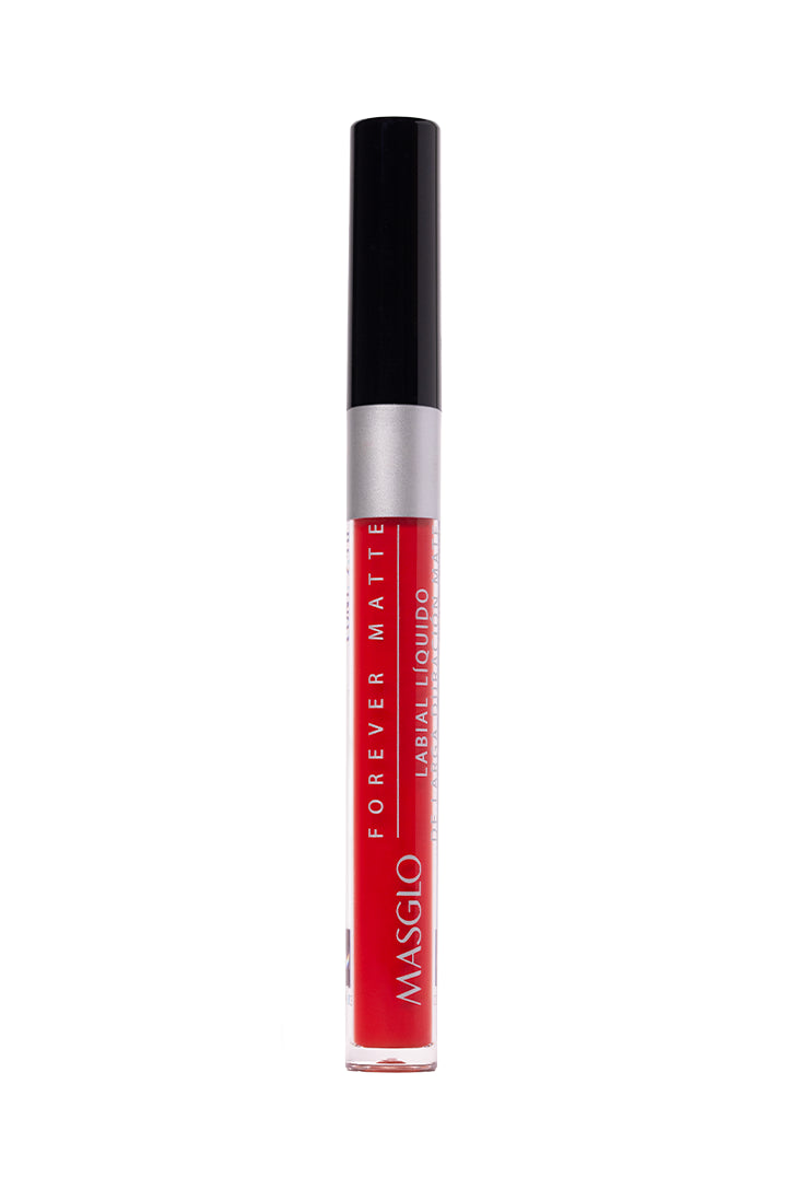 FOREVER MATTE - LABIAL LÍQUIDO DE LARGA DURACIÓN MATE MASGLO COSMETICS 2.5 GR - GAMA ROJO CHIC