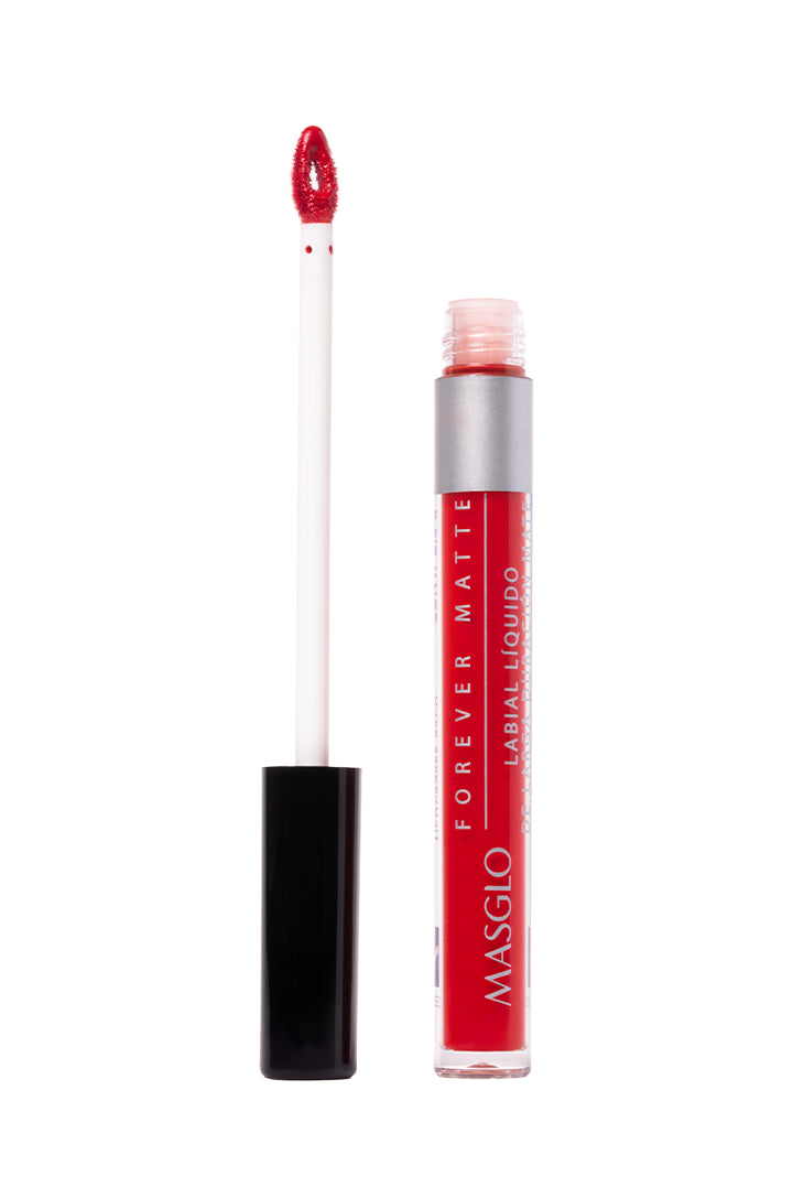 FOREVER MATTE - LABIAL LÍQUIDO DE LARGA DURACIÓN MATE MASGLO COSMETICS 2.5 GR - GAMA ROJO CHIC