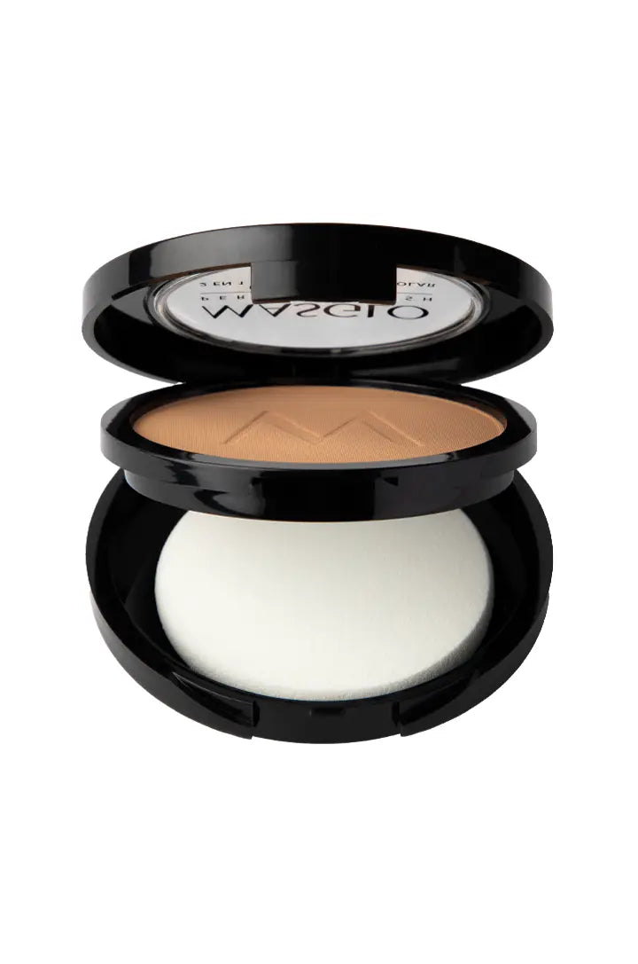 PERFECT FINISH - POLVO COMPACTO 2 EN 1 CON FILTRO SOLAR MASGLO COSMETICS 10 GR - GAMA MEDIANO 1