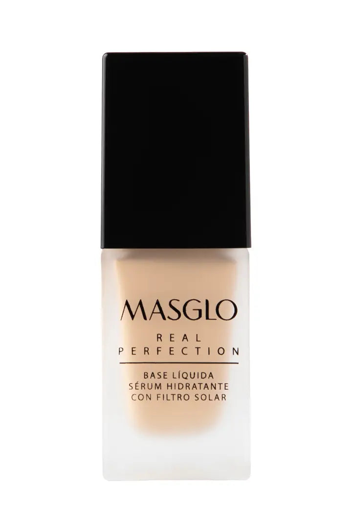 REAL PERFECTION - BASE LIQUIDA SERUM HIDRATANTE CON FILTRO SOLAR MASGLO COSMETICS 20 GR - GAMA CLARO 2