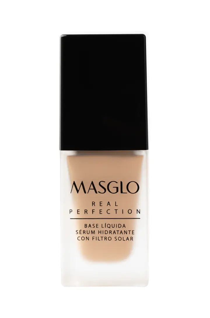 REAL PERFECTION - BASE LIQUIDA SERUM HIDRATANTE CON FILTRO SOLAR MASGLO COSMETICS 20 GR - GAMA MEDIANO 2