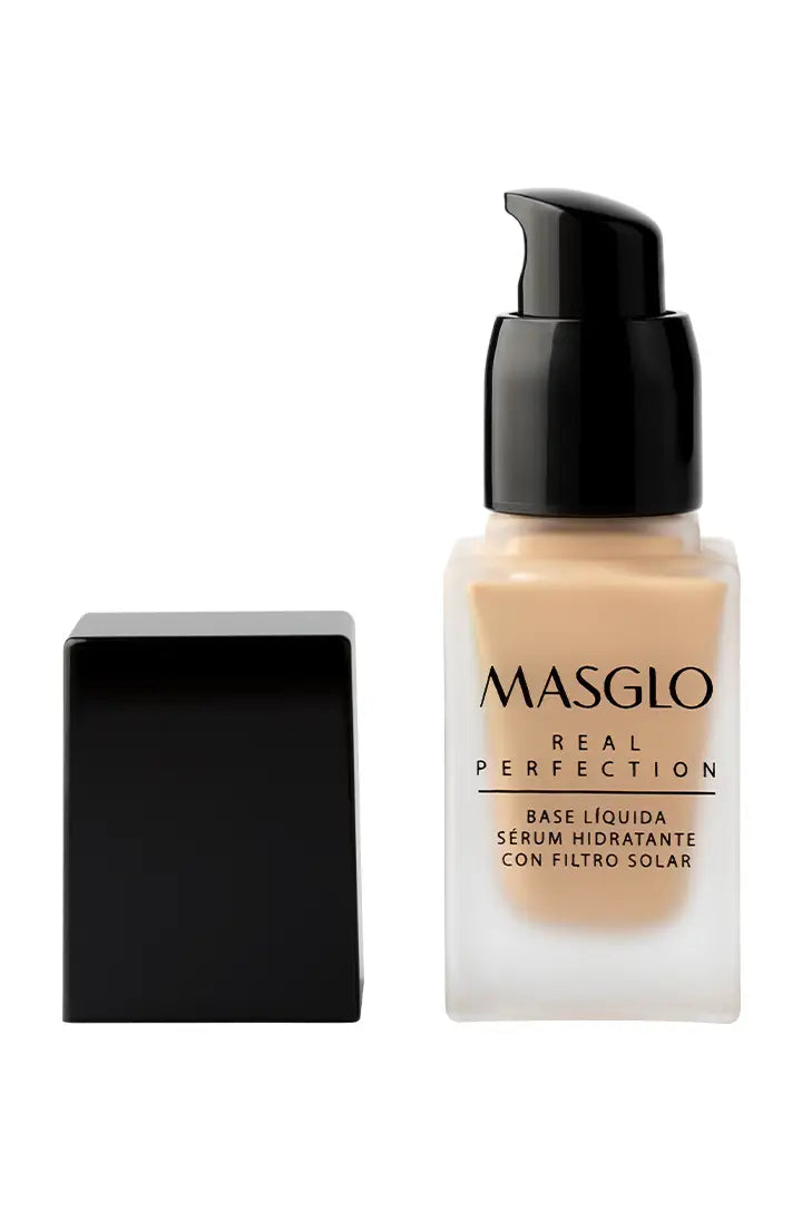 REAL PERFECTION - BASE LIQUIDA SERUM HIDRATANTE CON FILTRO SOLAR MASGLO COSMETICS 20 GR - GAMA MEDIANO 2