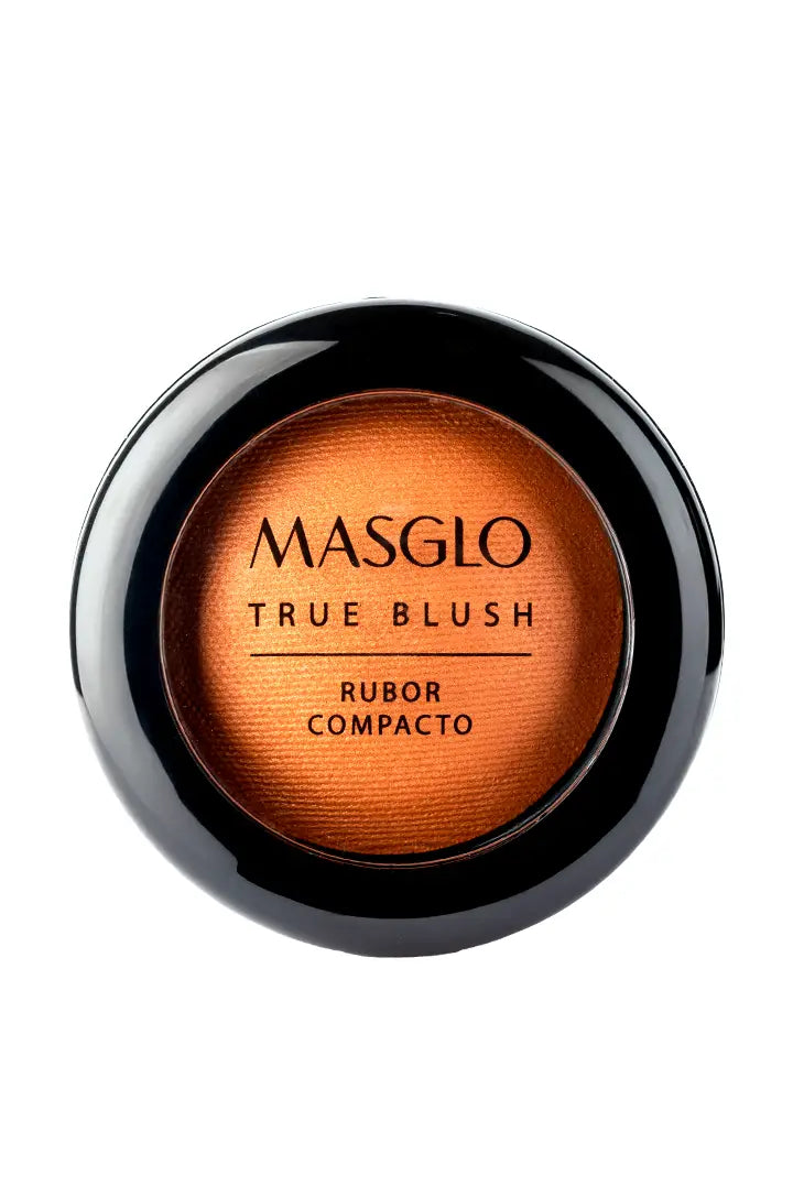 TRUE BLUSH - RUBOR COMPACTO MASGLO COSMETICS 1.8 GR - GAMA NARANJA BUSCONA ILUMINADOR