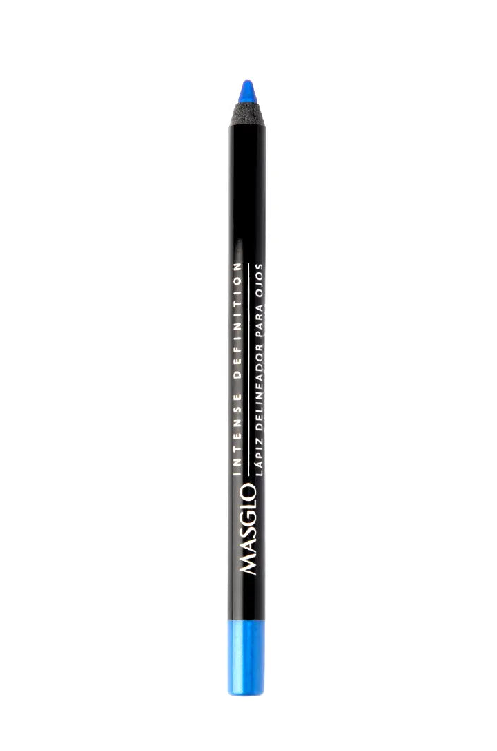 INTENSE DEFINITION - LÁPIZ DELINEADOR DE OJOS PARA OJOS A PRUEBA DE AGUA MASGLO COSMETICS 1.2 GR - ATRACTIVA GAMA AZUL