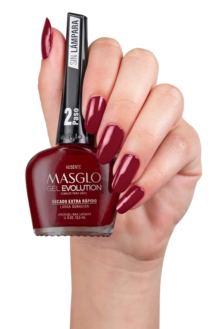 AUSENTE - ESMALTE GEL EVOLUTION EFECTO GEL MASGLO 13,5 ML CREMOSO - GAMA ROJO