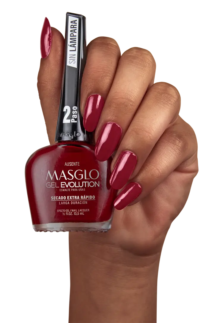 AUSENTE - ESMALTE GEL EVOLUTION EFECTO GEL MASGLO 13,5 ML CREMOSO - GAMA ROJO