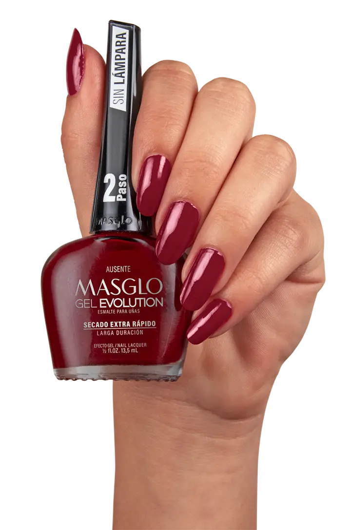 AUSENTE - ESMALTE GEL EVOLUTION EFECTO GEL MASGLO 13,5 ML CREMOSO - GAMA ROJO