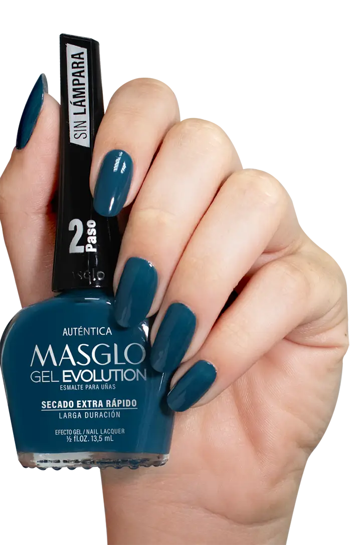 AUTÉNTICA - ESMALTE GEL EVOLUTION EFECTO GEL  MASGLO 13,5 ML CREMOSO - GAMA AZUL