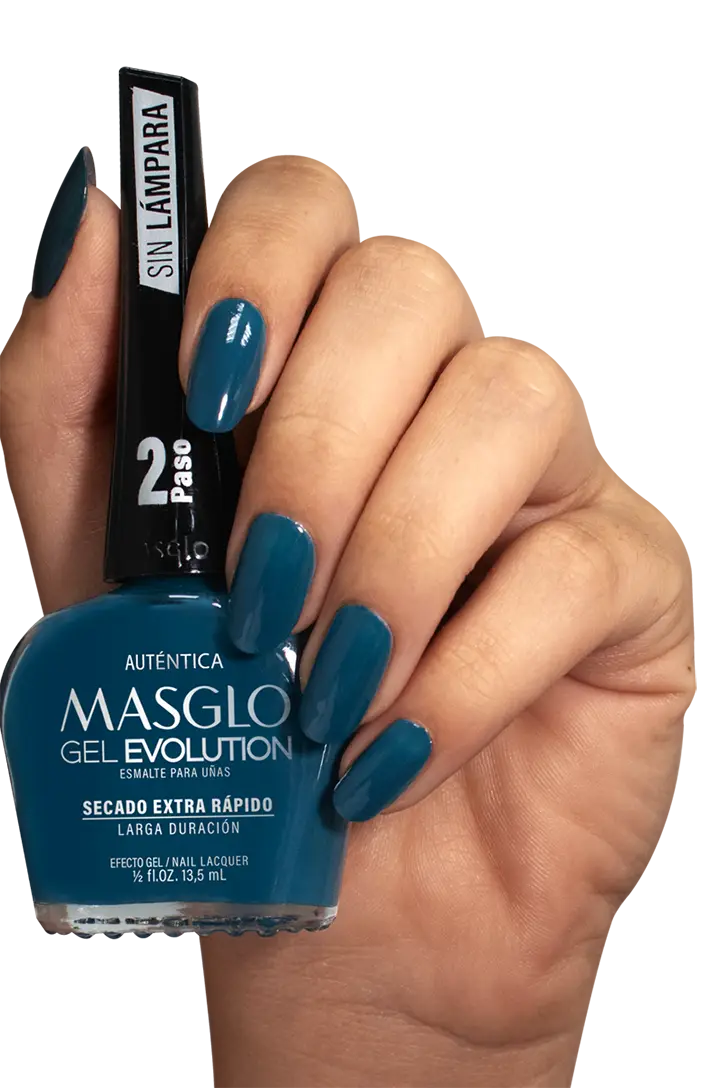 AUTÉNTICA - ESMALTE GEL EVOLUTION EFECTO GEL  MASGLO 13,5 ML CREMOSO - GAMA AZUL