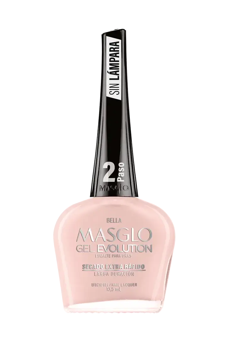 BELLA - ESMALTE GEL EVOLUTION EFECTO GEL MASGLO 13,5 ML TRASLUCIDO - GAMA ROSADO