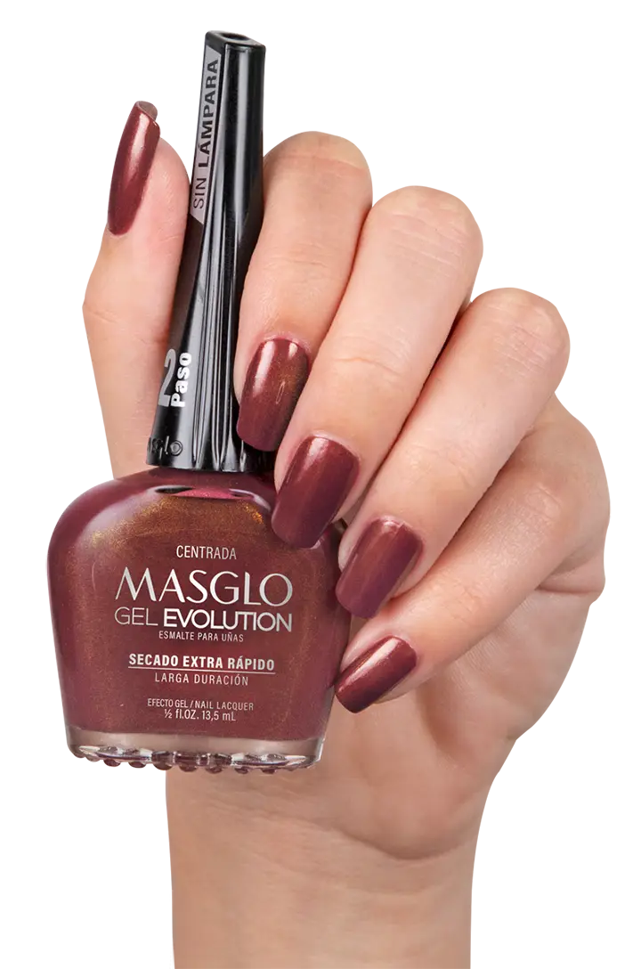 CENTRADA - ESMALTE GEL EVOLUTION EFECTO GEL MASGLO 13,5 ML PERLADO - GAMA ROJO