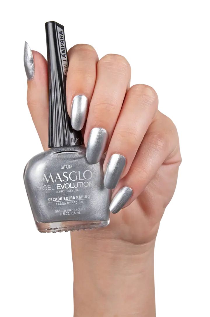 GITANA - ESMALTE GEL EVOLUTION EFECTO GEL MASGLO 13,5 ML METALIZADO - GAMA GRIS