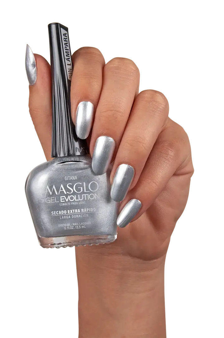 GITANA - ESMALTE GEL EVOLUTION EFECTO GEL MASGLO 13,5 ML METALIZADO - GAMA GRIS