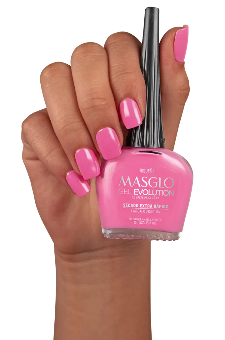 RISUEÑA - ESMALTE GEL EVOLUTION EFECTO GEL MASGLO 13,5 ML CREMOSO - GAMA ROSADO