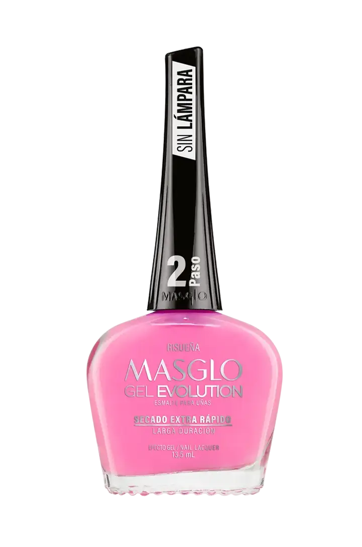 RISUEÑA - ESMALTE GEL EVOLUTION EFECTO GEL MASGLO 13,5 ML CREMOSO - GAMA ROSADO