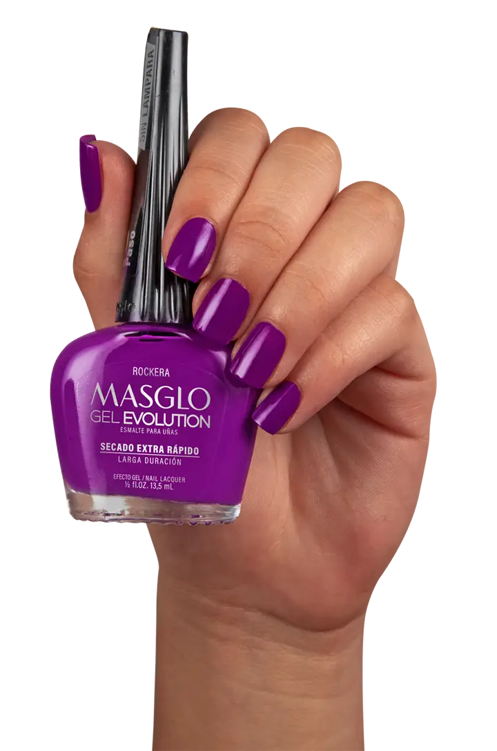 ROCKERA - ESMALTE GEL EVOLUTION EFECTO GEL MASGLO 13,5 ML CREMOSO - GAMA MORADO