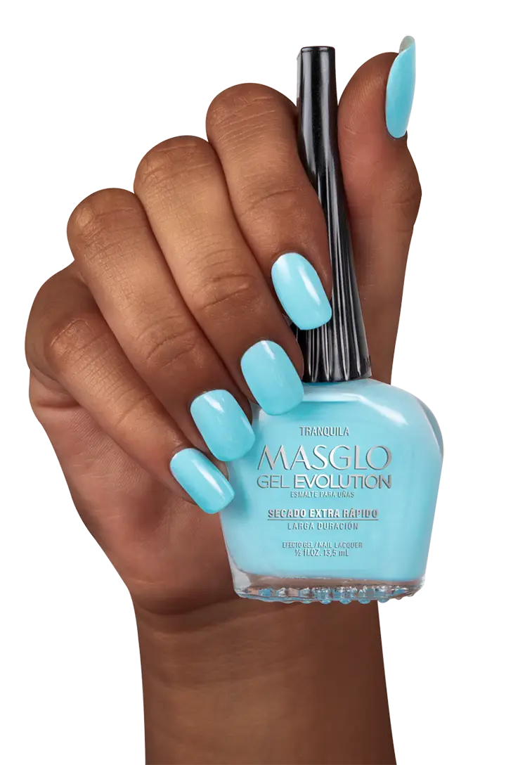 TRANQUILA - ESMALTE GEL EVOLUTION EFECTO GEL MASGLO 13,5 ML CREMOSO - GAMA AZUL