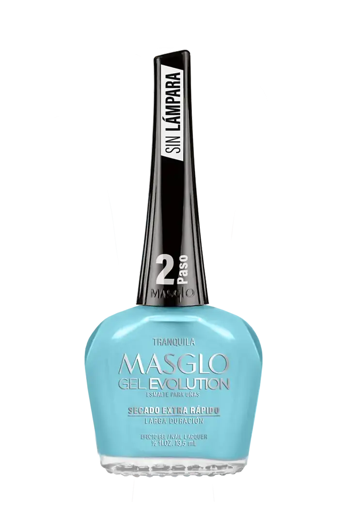 TRANQUILA - ESMALTE GEL EVOLUTION EFECTO GEL MASGLO 13,5 ML CREMOSO - GAMA AZUL