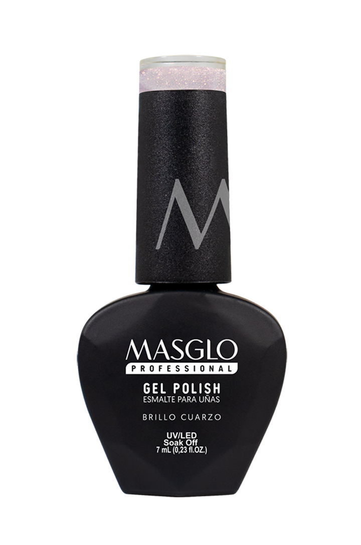 BRILLO CUARZO SEMIPERMANENTE MASGLO PROFESSIONAL GEL POLISH 7 ML TRANSLÚCIDO PERLADO - GAMA ROSADO